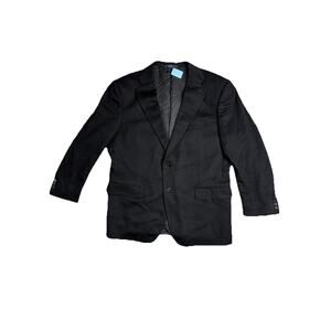 Cardinal of Canada Cashmere Sport Coat Size 46R US Black Quiet Luxury EUC